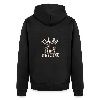 Lustiges Gartenarbeit Garten Gärtner Pflanzen - Unisex Premium Bio Zip Hoodie - Schwarz - Hinten - Nico (187cm)