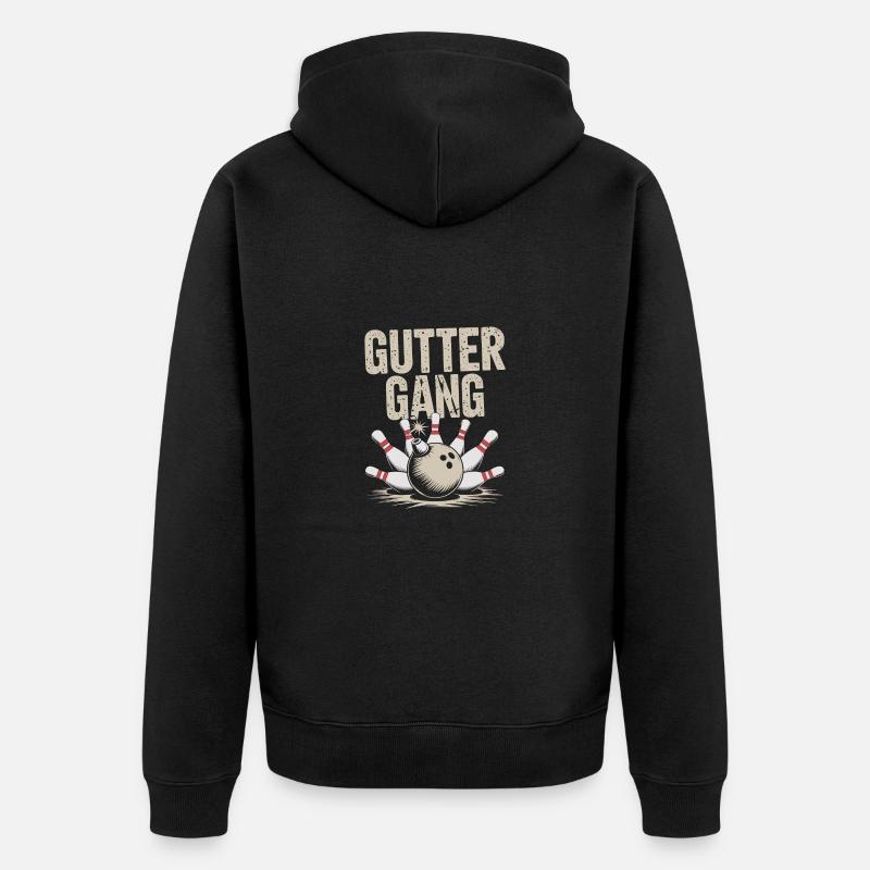 Bowler Bowling - Veste à capuche bio Premium Unisexe - noir