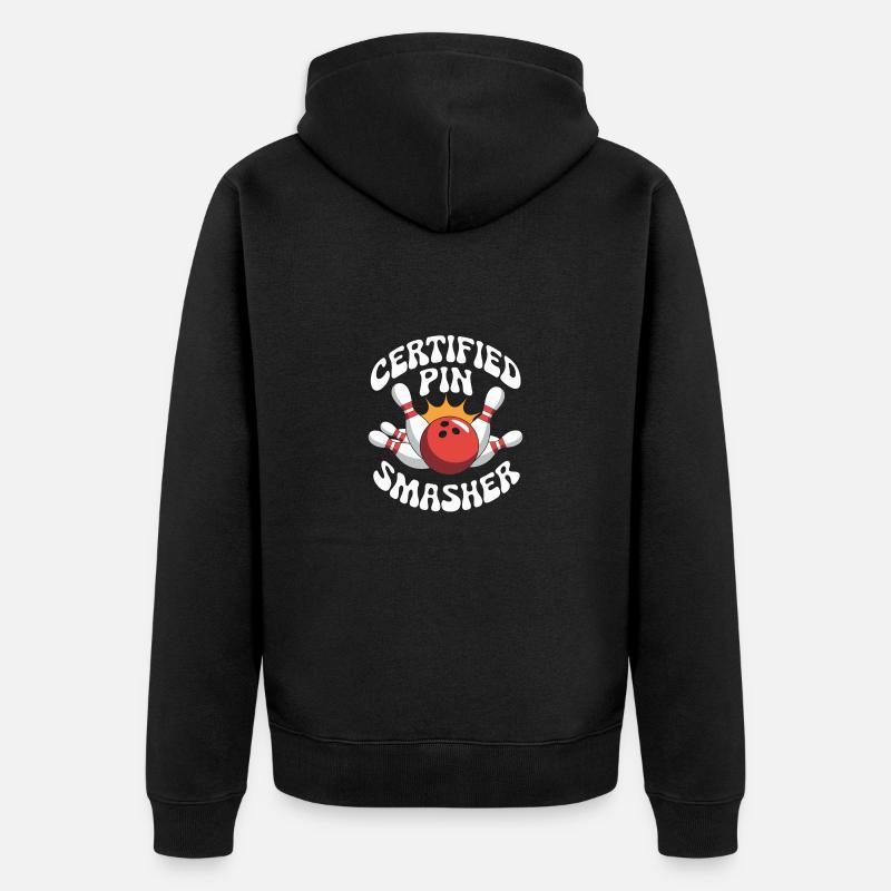 Bowler Bowling - Veste à capuche bio Premium Unisexe - noir