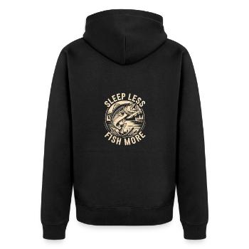 Pêcheur drôle de dicton pêche - Veste à capuche bio Premium Unisexe - noir - Dos - Nico (187cm)