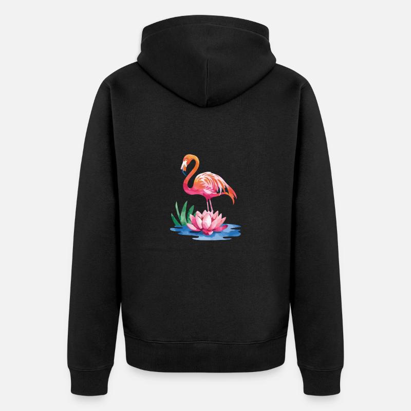 Flamant - Veste à capuche bio Premium Unisexe - noir