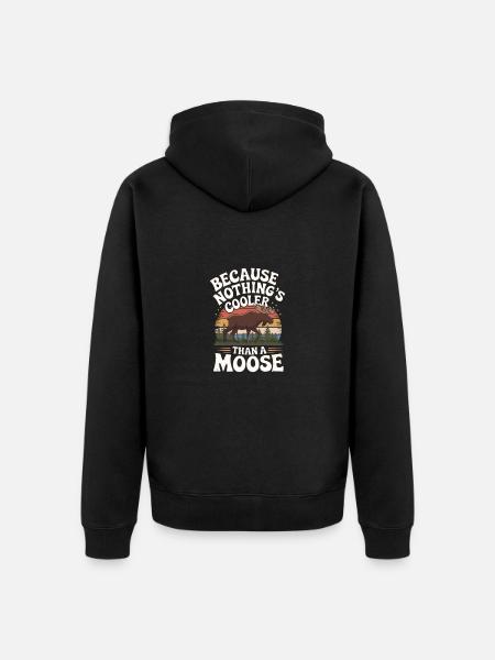 Elk - Unisex Premium Organic Zip Hoodie - black