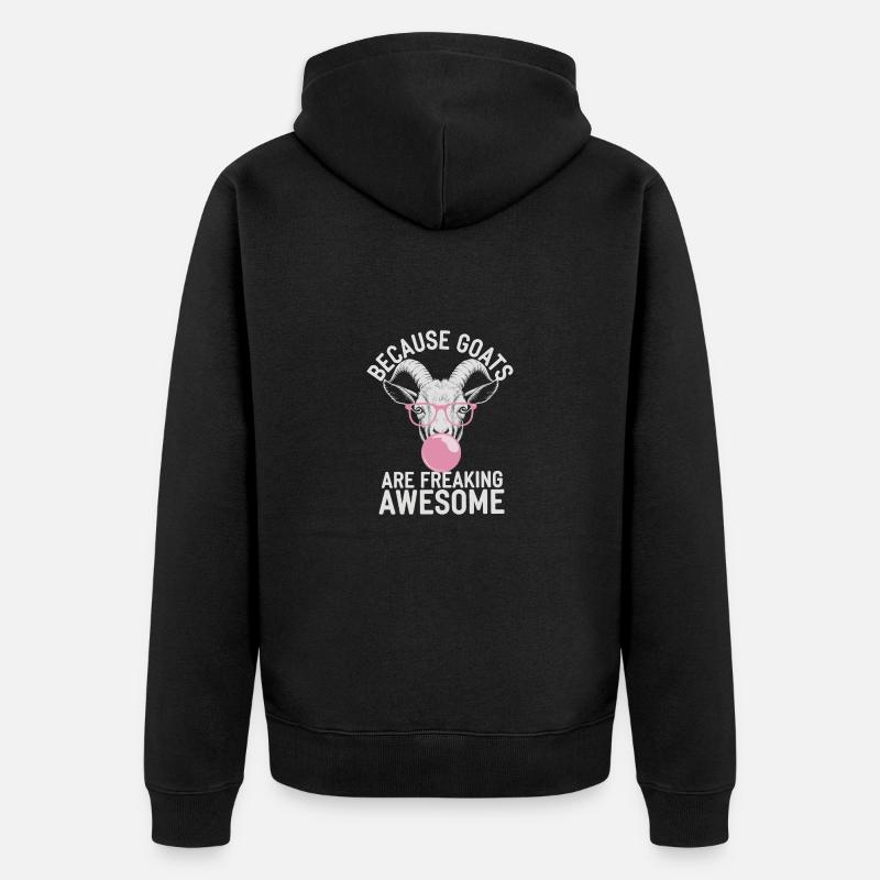 Chèvre - Veste à capuche bio Premium Unisexe - noir
