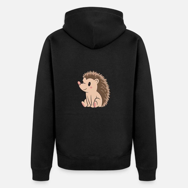 Hérisson - Veste à capuche bio Premium Unisexe - noir