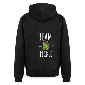 Pickles Cucumber Pickle Lover Pickle Jar Canned - Unisex Premium Bio Zip Hoodie - Schwarz - Hinten - Nico (187cm)