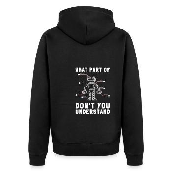 Robotics Robots Droid Builder And Robotics - Unisex Premium Organic Zip Hoodie - black - Back - Nico (187cm)