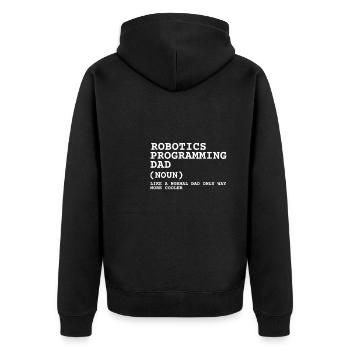 Robotics Robots Droid Builder And Robotics - Unisex Premium Organic Zip Hoodie - black - Back - Nico (187cm)
