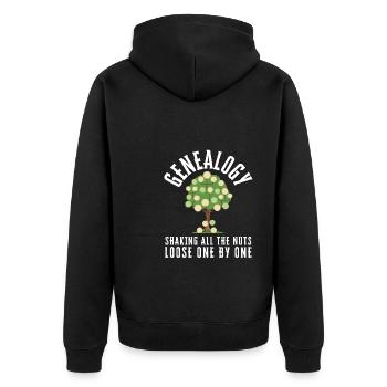 Genealogist Family Historian Genealogy Genealogist - Unisex Premium Organic Zip Hoodie - black - Back - Nico (187cm)