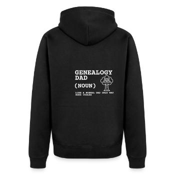 Genealogist Family Historian Genealogy Genealogist - Unisex Premium Organic Zip Hoodie - black - Back - Nico (187cm)