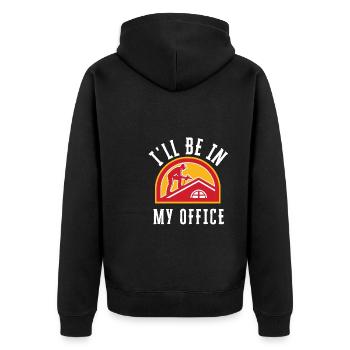 Roofer Roofing Contractor Construction Worker - Unisex Premium Bio Zip Hoodie - Schwarz - Hinten - Nico (187cm)