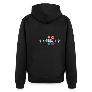 Dual Language Team Bilingual Teacher School Tutor - Unisex Premium Bio Zip Hoodie - Schwarz - Hinten - Nico (187cm)