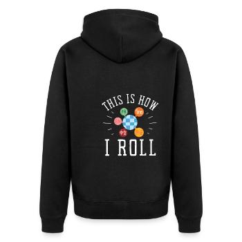 Dual Language Team Bilingual Teacher School Tutor - Unisex Premium Bio Zip Hoodie - Schwarz - Hinten - Nico (187cm)