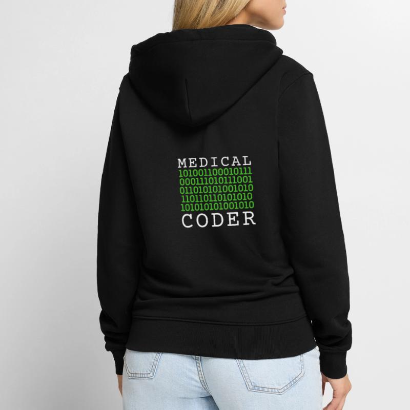 Medical Coder Coding VA Nurse And Clinical Coding Unisex Premium Bio Zip Hoodie