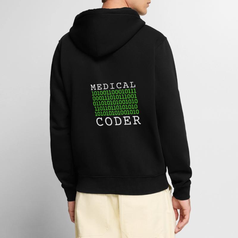Codage du codeur médical VA Nurse et codage clinique Veste à capuche bio Premium Unisexe