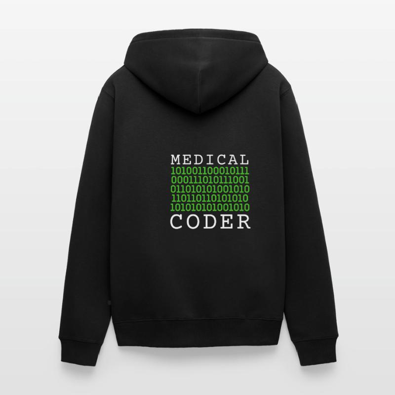 Medical Coder Coding VA Nurse And Clinical Coding Unisex Premium Bio Zip Hoodie