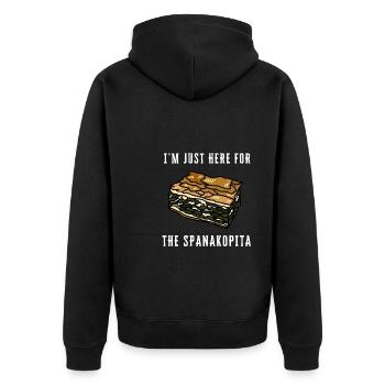 Spanakopita Cuisine grecque Grèce Grec - Veste à capuche bio Premium Unisexe - noir - Dos - Nico (187cm)