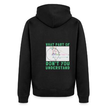 Pool Billiards Cue Sports And Snooker Tournament - Unisex Premium Bio Zip Hoodie - Schwarz - Hinten - Nico (187cm)