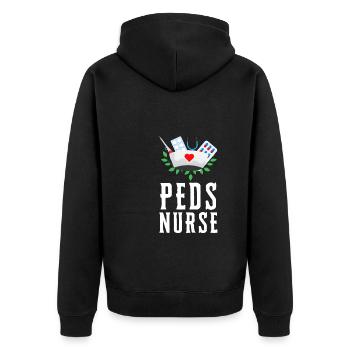 Pediatric Pediatrician Pediatrics Nurse Toddle - Unisex Premium Organic Zip Hoodie - black - Back - Nico (187cm)