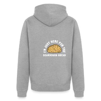 Sourdough Bread Baking Bakers Sourdough Starter - Unisex Premium Bio Zip Hoodie - Grau meliert - Hinten - Nico (187cm)