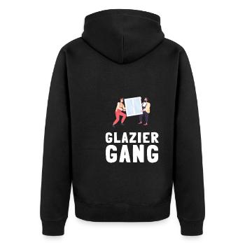 Glazier Glass Fitter And Glass Setter Window - Unisex Premium Organic Zip Hoodie - black - Back - Nico (187cm)