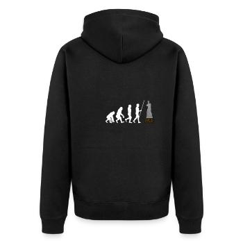 Research Historian Museum Curator And Archivist - Unisex Premium Organic Zip Hoodie - black - Back - Nico (187cm)