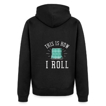 Research Historian Museum Curator And Archivist - Unisex Premium Organic Zip Hoodie - black - Back - Nico (187cm)