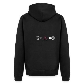 Elderberry Syrup Drink Flu Sambucus Homeopath - Unisex Premium Bio Zip Hoodie - Schwarz - Hinten - Nico (187cm)