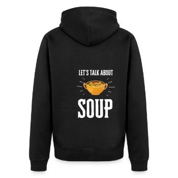 Canned Soup Liquid Food Cook Restaurant Food Lover - Unisex Premium Bio Zip Hoodie - Schwarz - Hinten - Nico (187cm)