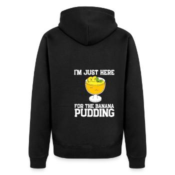 Banana Pudding Banana Bread Fruit Dessert Cooking - Unisex Premium Organic Zip Hoodie - black - Back - Nico (187cm)