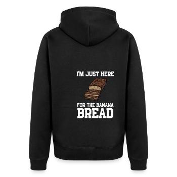 Banana Pudding Banana Bread Fruit Dessert Cooking - Unisex Premium Organic Zip Hoodie - black - Back - Nico (187cm)