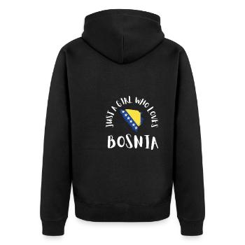 Bosnie Burek Bosnie-Herzégovine patriotique - Veste à capuche bio Premium Unisexe - noir - Dos - Nico (187cm)