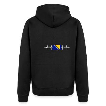 Bosnie Burek Bosnie-Herzégovine patriotique - Veste à capuche bio Premium Unisexe - noir - Dos - Nico (187cm)