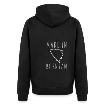 Bosnie Burek Bosnie-Herzégovine patriotique - Veste à capuche bio Premium Unisexe - noir - Dos - Nico (187cm)