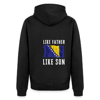 Bosnie Burek Bosnie-Herzégovine patriotique - Veste à capuche bio Premium Unisexe - noir - Dos - Nico (187cm)