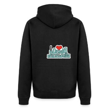 Bosnie Burek Bosnie-Herzégovine patriotique - Veste à capuche bio Premium Unisexe - noir - Dos - Nico (187cm)