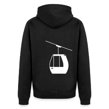 Aerial Tram Tramway Cable Car Cableway Gondola - Unisex Premium Organic Zip Hoodie - black - Back - Nico (187cm)