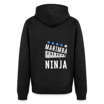 Vibraphone Maman Marimba Ninja Et Maillet - Veste à capuche bio Premium Unisexe - noir - Dos - Nico (187cm)