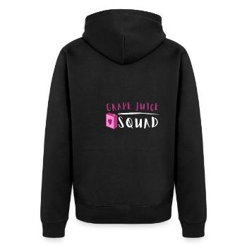 Organic Grape Juice Bottles - Unisex Premium Bio Zip Hoodie - Schwarz - Hinten - Nico (187cm)