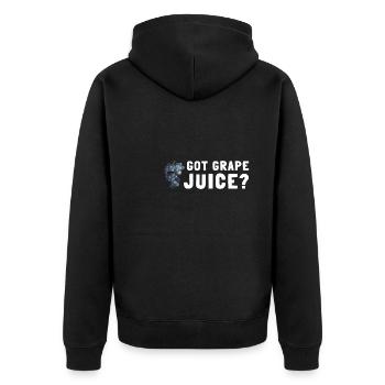 Organic Grape Juice Bottles - Unisex Premium Bio Zip Hoodie - Schwarz - Hinten - Nico (187cm)