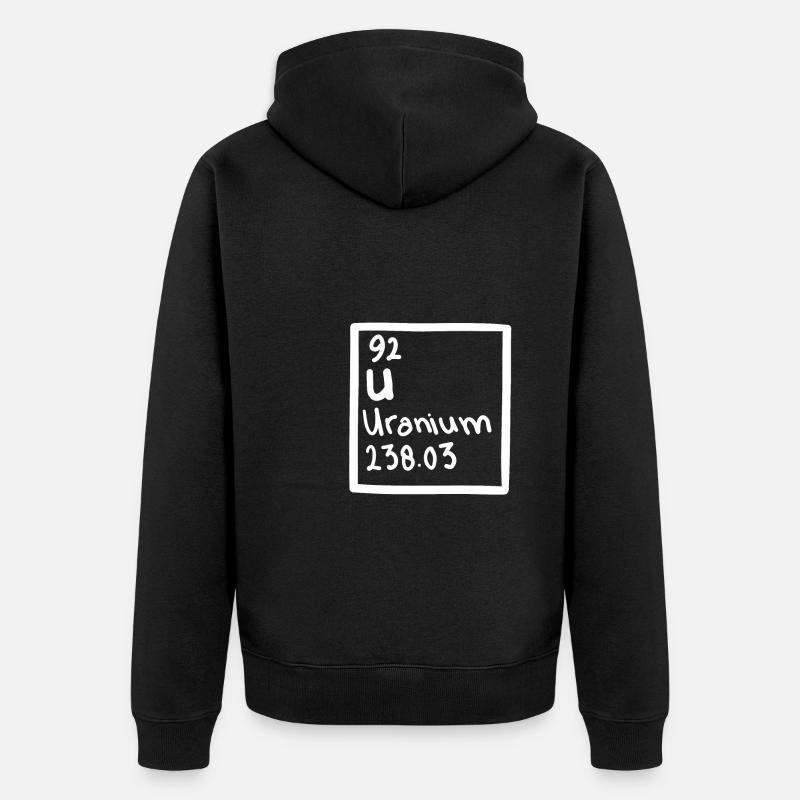 Uranium Fission Nuclear Engineering Theme - Unisex Premium Bio Zip Hoodie - Schwarz