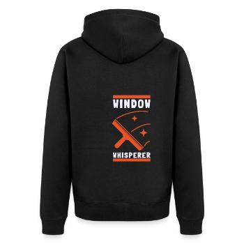 Window Cleaner Services Car Window Cleaning Window - Unisex Premium Organic Zip Hoodie - black - Back - Nico (187cm)