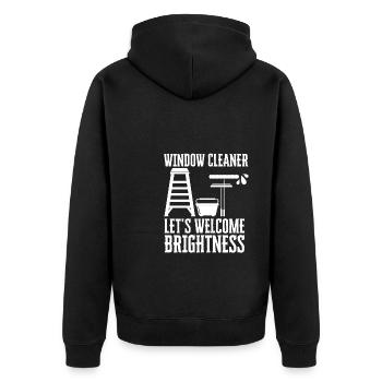 Window Cleaner Services Car Window Cleaning Window - Unisex Premium Organic Zip Hoodie - black - Back - Nico (187cm)