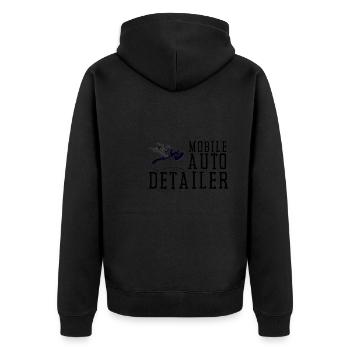 Mobile Car Polisher Waxer Interior Car Detailer - Unisex Premium Bio Zip Hoodie - Schwarz - Hinten - Nico (187cm)