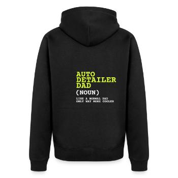 Mobile Car Polisher Waxer Interior Car Detailer - Unisex Premium Bio Zip Hoodie - Schwarz - Hinten - Nico (187cm)