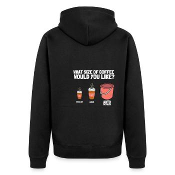 Mobile Car Polisher Waxer Interior Car Detailer - Unisex Premium Bio Zip Hoodie - Schwarz - Hinten - Nico (187cm)