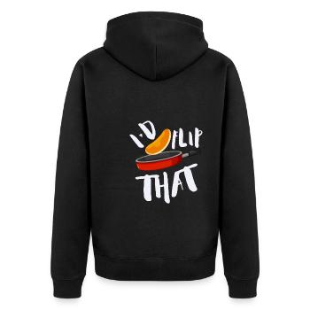 Syrup For Pancakes Flipping Flapjack Breakfast - Unisex Premium Organic Zip Hoodie - black - Back - Nico (187cm)