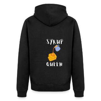 Syrup For Pancakes Flipping Flapjack Breakfast - Unisex Premium Organic Zip Hoodie - black - Back - Nico (187cm)
