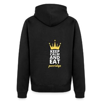 Cereal Grits Kasha Upma Rice And Morning Cornmeal - Unisex Premium Bio Zip Hoodie - Schwarz - Hinten - Nico (187cm)
