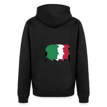 Euskal Presoak Euskal Herria Basque Country - Unisex Premium Bio Zip Hoodie - Schwarz - Hinten - Nico (187cm)