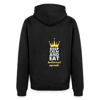 Fresh Farmers Market, Organic Butternut Squash My - Unisex Premium Bio Zip Hoodie - Schwarz - Hinten - Nico (187cm)